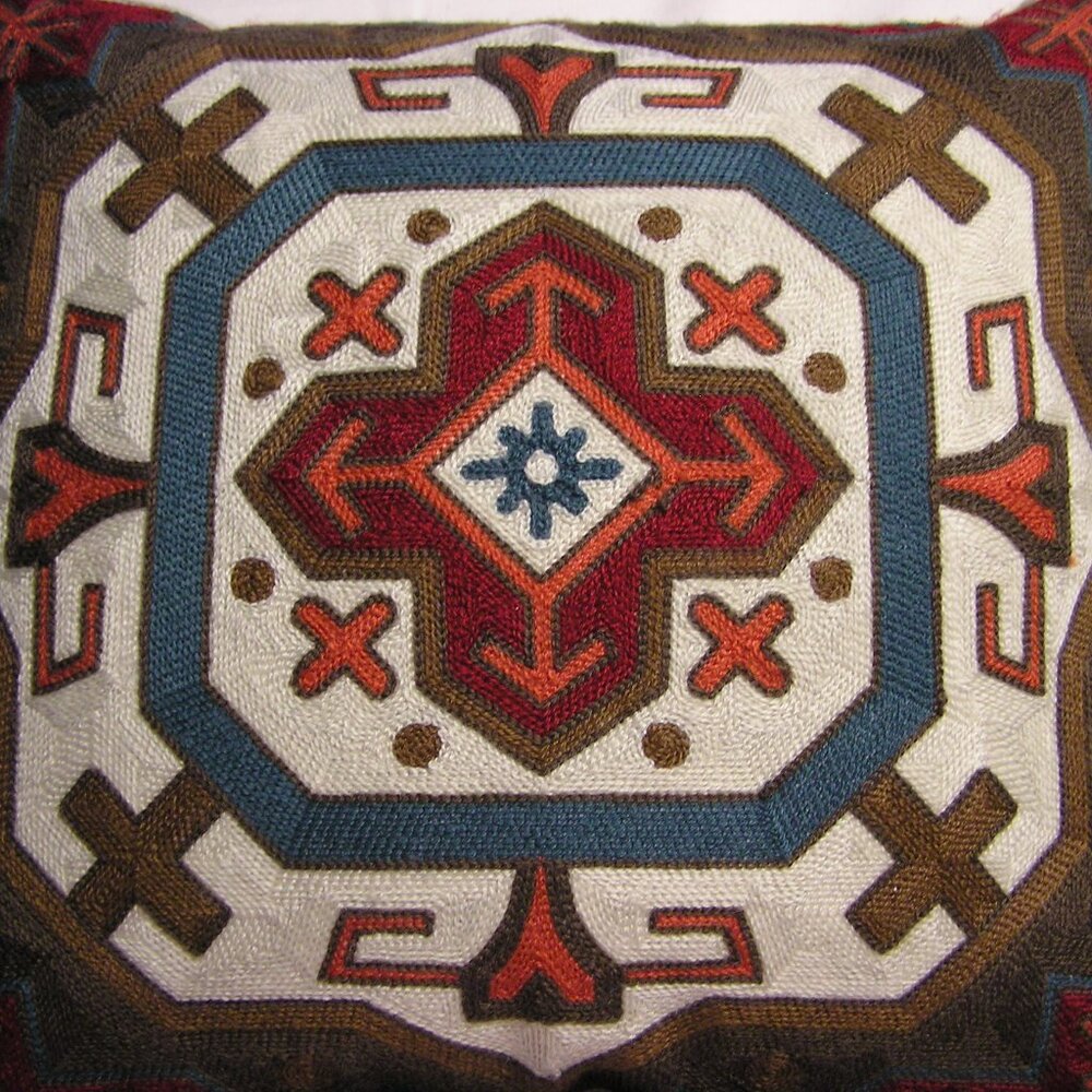 Carstens Southwest Embroidered Shield Pillow